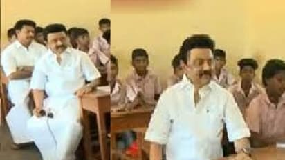 பள்ளிக்கு திடீர் விசிட்.. மாணவர்களோடு அமர்ந்து பாடம் கேட்ட முதல்வர்.. நடந்த சுவாரஸ்யமான சம்பவம்..
