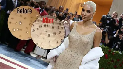 Kim Kardashian allegedly damaged Marilyn Monroe's iconic dress?  (Check before and after photo)