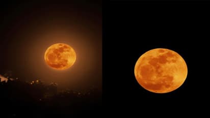 Strawberry Super Moon 2022 : ఆకాశాన్ని వెలిగించిన స్ట్రాబెరీ సూపర్ మూన్.. ఆ పేరు ఎందుకు వచ్చిందంటే..
