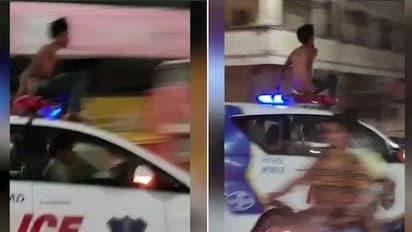 ಕುಡಿದ ಆಮಲಿನಲ್ಲಿ ಪೊಲೀಸ್‌ ಕಾರೇರಿ ಜಾಲಿ ರೈಡ್ ಹೊರಟವ ಅಂದರ್ : ವಿಡಿಯೋ ವೈರಲ್‌