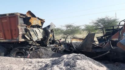 बीकानेर में ट्रक-ट्रेलर की टक्कर से लगी भयानक आग, कबाड़ की तरह जिंदा जलकर मर गए ड्राइवर-खलासी, देखते रह गए लोग