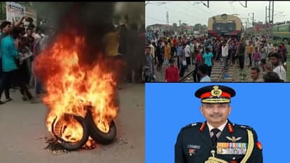 Agnipath Scheme : ഹ്രസ്വകാല സൈനിക റിക്രൂട്ട്മെന്റിൽ രാജ്യത്ത് പ്രതിഷേധം ശക്തം, ബിഹാറിൽ ട്രെയിൻ കത്തിച്ചു