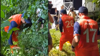  ഡേവിഡ് മലന്‍ അടിച്ച സിക്സ് ചെന്നുവീണത് പൊന്തക്കാട്ടില്‍, പന്ത് തെരഞ്ഞെടുത്ത് നെതര്‍ലന്‍ഡ്സ് താരങ്ങള്‍