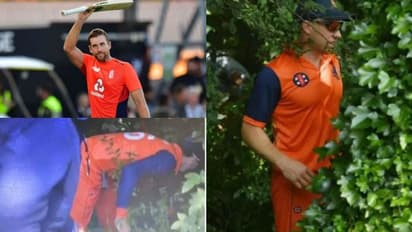 Dawid Malan Six: అధ్యక్ష.. సిక్స్ అంటే మినిమం ఇట్ట కొట్టాలా.. బాల్ కోసం తుప్పల్లో వెతికి వెతికి..!