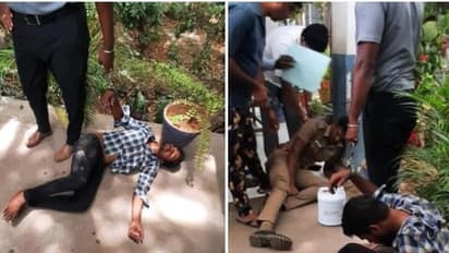 சினிமா பட பாணியில் தப்பி ஓடிய கைதி...! துரத்தி சென்ற போலீஸ் மயங்கி விழுந்ததால் பரபரப்பு