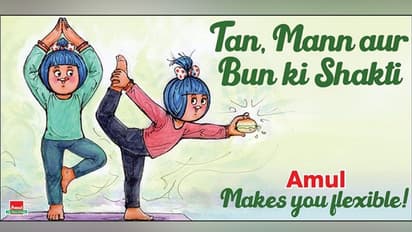 Tan Mann aur Bun ki Shakti: Amul's witty creative on International Yoga Day 2022
