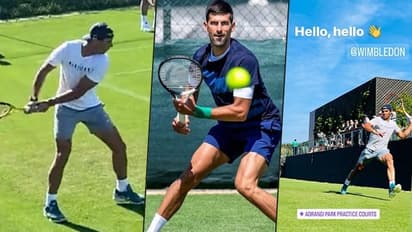 Nadal, Djokovic fire trademark shots as both legends gear up for Wimbledon 2022