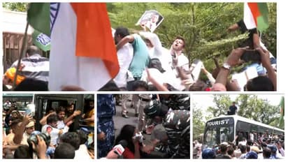 കോൺഗ്രസ് ഇഡി ഓഫീസ് മാർച്ചിൽ സംഘർഷം; നേതാക്കൾ അറസ്റ്റിൽ, നിരവധിപ്പേർക്ക് പരിക്ക്, വൻ പ്രതിഷേധം