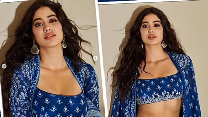 নীলাম্বরী জাহ্নবী, ৩৫ হাজার টাকার পোশাকে উন্মুক্ত পেটে গড়িয়ে পড়ছে গ্ল্যামার