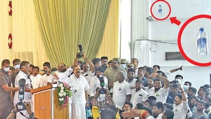 ஓபிஎஸ் மீது தண்ணீர் பாட்டில் வீசியவர் இவர்தானா? சிக்கிய பரபரப்பு காட்சிகள்.!