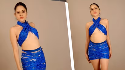 পোশাক বলতে কয়েক গোছা 'তার',  নতুন পোশাকে সবাইকে চমকে দিলেন উরফি!