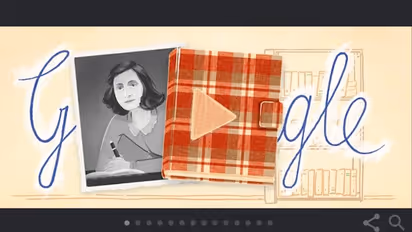 Google Doodle honours Jewish diarist, Holocaust victim Anne Frank with diary doodles