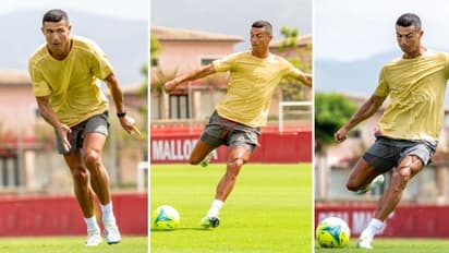 Ronaldo is back in action; trains hard ahead of Man United's pre-season
