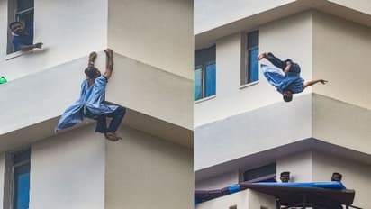 নিউরো সায়েন্সের আটতলার কার্নিশ থেকে পড়ে গেল রোগী, কার্যত দর্শক হয়ে রইল হাসপাতাল ও দমকল