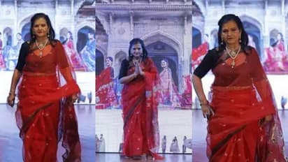 लाला साड़ी पहन जब राजस्थान के मंत्री की पत्नी ने किया रैंप वॉक, तो देखते ही रह गए लोग, बोले-मॉडल भी फेल