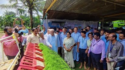 ಯಾಂತ್ರಿಕೃತ ಭತ್ತ ಬೇಸಾಯ, ಹಡಿಲು ಭೂಮಿ ಪುನಶ್ಚೇತನ ಯೋಜನೆ ಕಾರ್ಯಕ್ರಮಕ್ಕೆ ವೀರೇಂದ್ರ ಹೆಗ್ಗಡೆ ಚಾಲನೆ