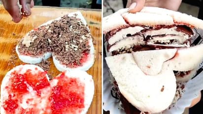 Watch: Heart-shaped cheese ice cream sandwich from Gujarat leaves internet irked