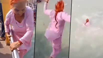 Watch: 70-year-old woman's dangerous stunt in Ganga: Heart-stopping video goes viral
