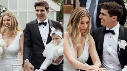 కూతురును ఎత్తుకుని.. గర్ల్ ఫ్రెండ్ ను పెళ్లి చేసుకున్న సన్ రైజర్స్ ఆల్ రౌండర్