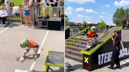 Watch: 4-year-old boy's stunning skateboarding skills have left the internet impressed