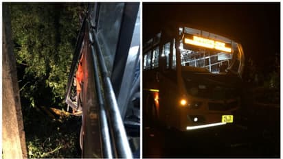 ksrtc swift; വീണ്ടും അപകടം,വയനാട് തോല്പ്പെട്ടിയില് സംരക്ഷണ ഭിത്തിയില് ഇടിച്ചുകയറി, മൂന്ന് പേര്ക്ക് പരിക്ക്
