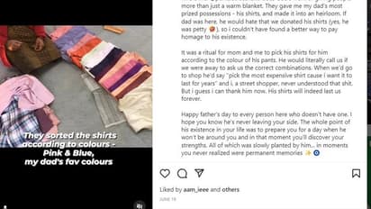 ನೆನಪು ಶಾಶ್ವತವಾಗಿಸಲು ಅಪ್ಪನ ಉಡುಪಿನಿಂದ ಬೆಚ್ಚನೆ ಚಾದರ ಮಾಡಿಸಿದ ಪುತ್ರಿ