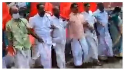 കൈവെട്ടും കാൽ വെട്ടും, തലവെട്ടി ചെങ്കൊടി കെട്ടും-പ്രകോപനവുമായി എച്ച് സലാം എംഎൽഎയുടെ നേതൃത്വത്തിൽ പ്രകടനം