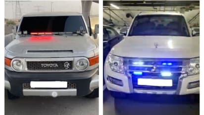 വാഹനത്തില് പൊലീസ് എമര്ജന്സി ലൈറ്റ് ഉപയോഗിച്ചു; ദുബൈയില് രണ്ടുപേര് അറസ്റ്റില്