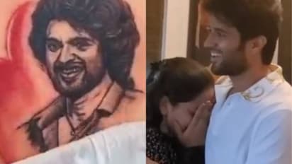 Vijay Deverakonda : വിജയ് ദേവെരകൊണ്ടയുടെ മുഖം ടാറ്റു ചെയ്തു, ആരാധികയെ കാണാനെത്തി താരം