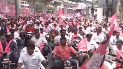 యశ్వంత్ సిన్హాకు మద్దతుగా టీఆర్ఎస్ భారీ ర్యాలీ.. ఒకే వాహనంలో కేసీఆర్, యశ్వంత్ సిన్హా..