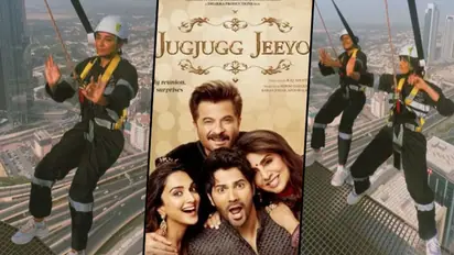 Jug Jugg Jeeyo actor Prajakta Koli dances to ‘Nach Punjaban’ while hanging from 54th Floor