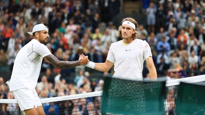 'Give a man a mask...': Tsitsipas quotes Kyrgios' tattoo in jibe after Wimbledon clash