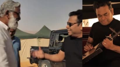 4 മണിക്കൂർ നീണ്ട മരുഭൂമി യാത്ര, സം​ഗീതം തേടി എആർ റഹ്മാൻ 'ആടുജീവിതം' ലൊക്കേഷനിൽ, വീഡിയോ