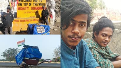 'ഇത് ചുമ്മാ തള്ളല്ല':  ഉന്തുവണ്ടി തള്ളി ഇവരിതാ ഹിമാലയം വരെ