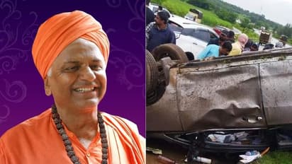 ಹುಬ್ಬಳ್ಳಿ: ಚಂದ್ರಶೇಖರ ಗುರೂಜಿ ಅಂತ್ಯಕ್ರಿಯೆ ಮುಗಿಸಿ ತೆರಳುವಾಗ ನಿಡಸೋಸಿ ಮಠದ ಸ್ವಾಮೀಜಿ ಕಾರು ಅಪಘಾತ