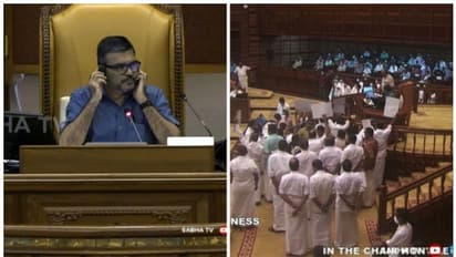 ഇന്നലെ സഭ 8 മിനിറ്റില് പിരിഞ്ഞതിനെ ന്യായീകരിച്ച് സ്പീക്കര്:'സമാന സാഹചര്യം മുമ്പും ഉണ്ടായിട്ടുണ്ട്'