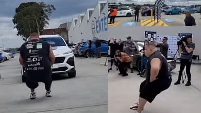 என்னது இத்தனையா? ஒரே சமயத்தில் அதிக கார்களை இழுத்து கின்னஸ் சாதனை படைத்த நபர்..! 