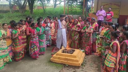 NDA की प्रत्याशी द्रौपदी मुर्मू राष्ट्रपति बने इसके लिए पद्मश्री जमुना टुडू ने किया पूजा-हवन