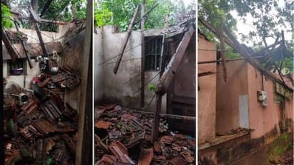 കനത്ത മഴ: വീട്ടുകാർ ഉറങ്ങിക്കൊണ്ടിരിക്കെ വീടിന്റെ മേൽക്കൂര തകർന്നു വീണു, രക്ഷപ്പെട്ടത് അത്ഭുതകരമായി