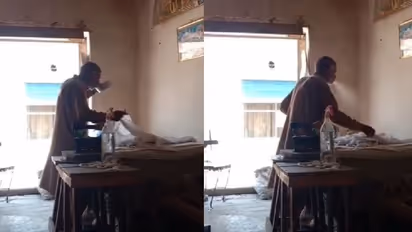 'അയ്യേ ഇങ്ങനെയാണോ വസ്ത്രം തേക്കുന്നത്'; തേപ്പുകാരന്റെ വീഡിയോ വൈറൽ