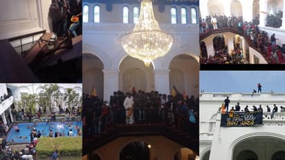 ജനം ഇരച്ചുകയറി; പ്രസിഡന്‍റിന്‍റെ കൊട്ടാരത്തില്‍ മുറികള്‍ മുതല്‍ സ്വിമിംഗ് പൂള്‍വരെ കൈയ്യടക്കി