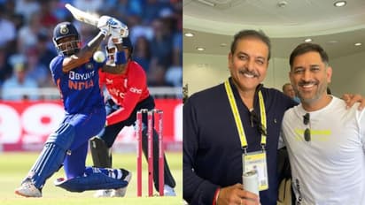 സൂര്യകുമാർ വെടിക്കെട്ടിന് സാക്ഷിയായി സാക്ഷാല് ധോണി; ചിത്രം പങ്കുവെച്ച് രവി ശാസ്ത്രി