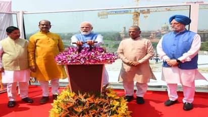 కొత్త పార్లమెంట్ భవనంపై జాతీయ చిహ్నం: ఆవిష్కరించిన ప్రధాని నరేంద్ర మోడీ