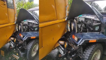 രാജകുമാരിയില് സ്കൂൾ ബസും തൊഴിലാളികള് സഞ്ചരിച്ച ജീപ്പും കൂട്ടിയിടിച്ചു; ഏഴ് പേർക്ക് പരിക്ക്