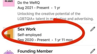 'ലൈംഗികത്തൊഴിലാളി' ആണെന്ന് ഉറക്കെ വിളിച്ച് പറഞ്ഞ്  എരില്ലി ; തരംഗമായി  ലിങ്ക്ഡ് ഇൻ കുറിപ്പ്