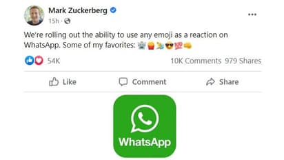 WhatsApp expands message reactions feature, adds more emojis; Know how to use it