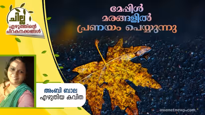 Malayalam Poem : മേപ്പിള് മരങ്ങളില് പ്രണയം പെയ്യുന്നു, അംബി ബാല എഴുതിയ കവിത