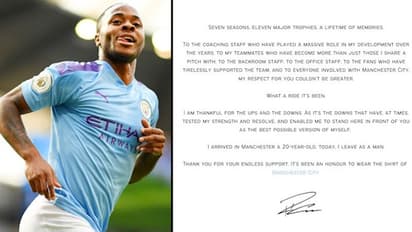 'What a ride': Man City fans thank Sterling after winger bids farewell ahead of Chelsea move