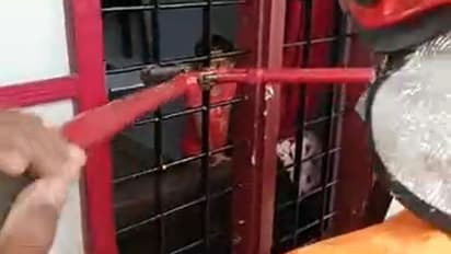 പേടിക്കണ്ട.. മാമൻമാരൊക്കെ ഇല്ലേ'; പേടിച്ച് കരഞ്ഞ കുട്ടിയെ ആശ്വസിപ്പിച്ച് അഗ്നിരക്ഷാ സേന