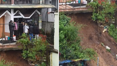 മൺതിട്ട ഇടിഞ്ഞുവീണ് കുളിമുറിയടക്കം തകർന്നു, കുളിച്ചിറങ്ങിയ യുവതി രക്ഷപ്പെട്ടത് തലനാരിഴയ്ക്ക്